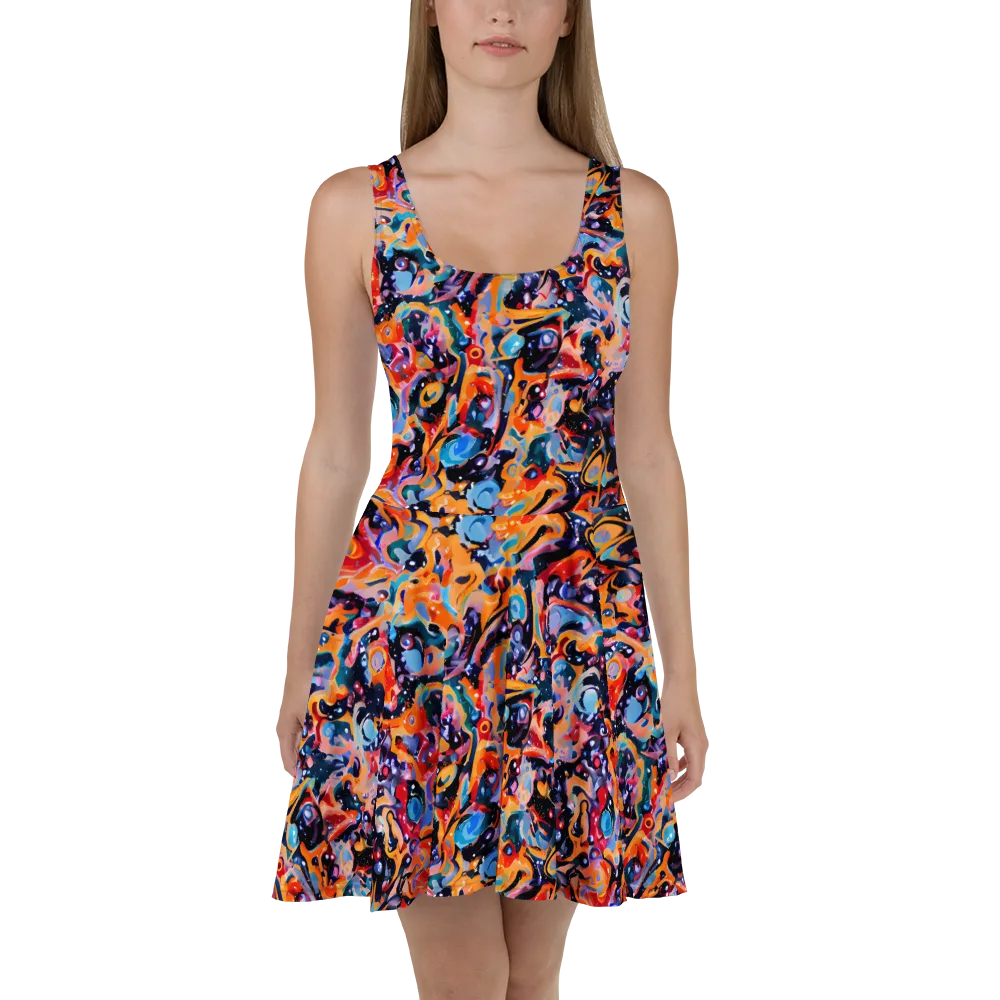 Molten Voltage on Skater Dress — Front