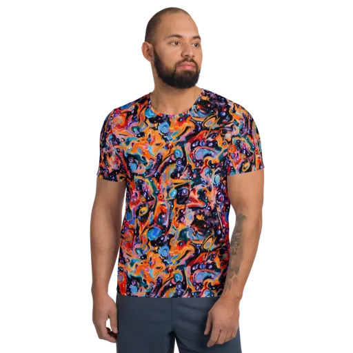 Molten Voltage on a Men's Athletic T-Shirt