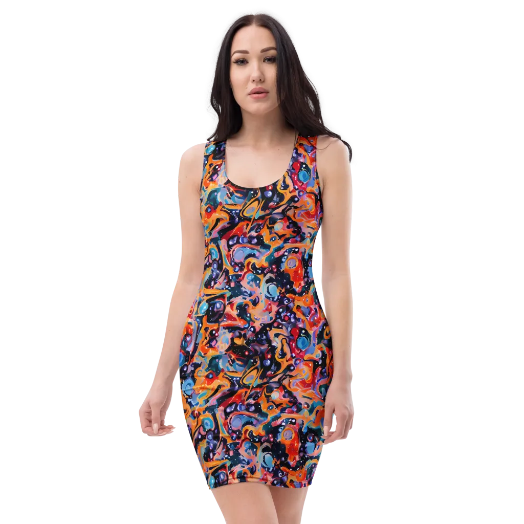 Molten Voltage on Bodycon Dress — Front