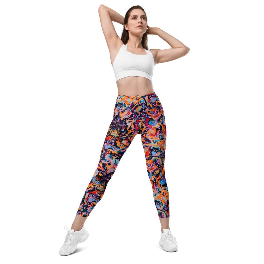 Molten Voltage on Leggings with Pockets — Front
