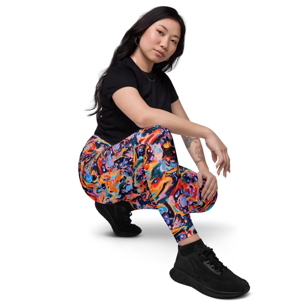 Molten Voltage on Leggings with Pockets — Right Front