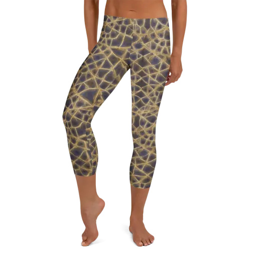 Gilded Labyrinth on a Capri Leggings
