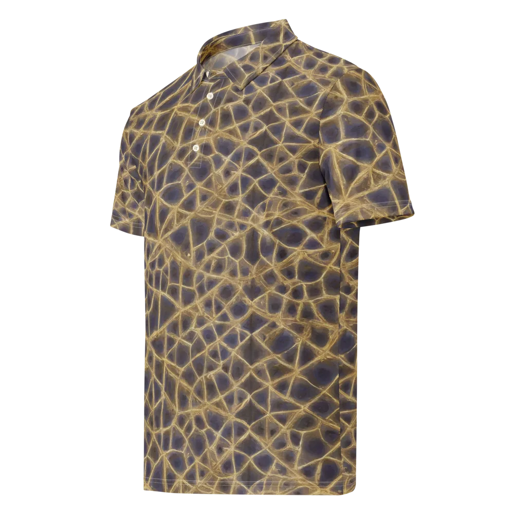 Gilded Labyrinth on Men's Slim Fit Polo Shirt — Left Front