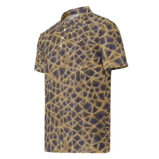Gilded Labyrinth on a Men's Slim Fit Polo Shirt