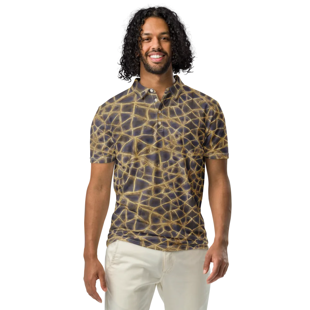 Gilded Labyrinth on Men's Slim Fit Polo Shirt — Front