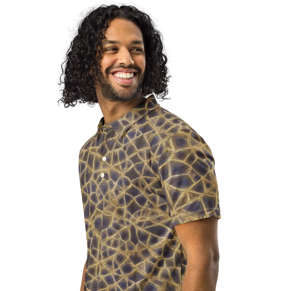 Gilded Labyrinth on Men's Slim Fit Polo Shirt — Left Front