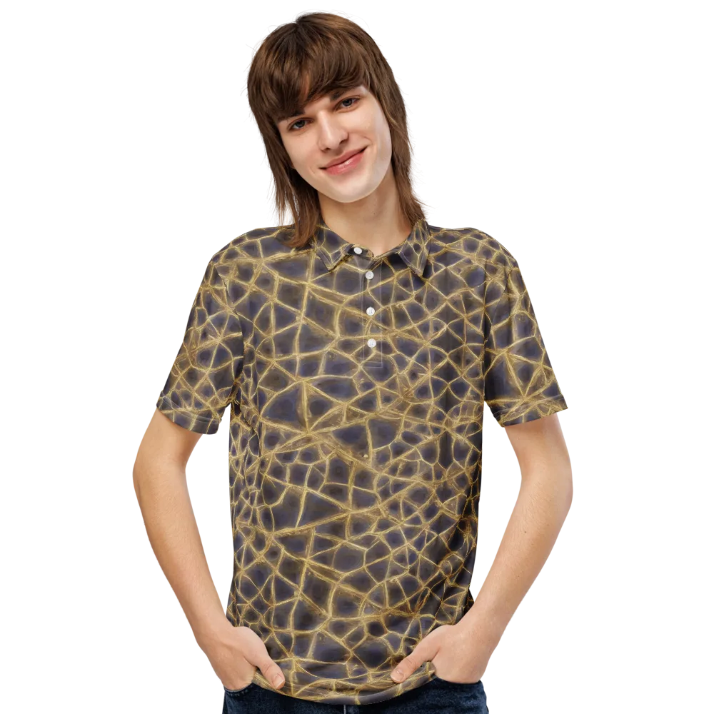 Gilded Labyrinth on Men's Slim Fit Polo Shirt — Front