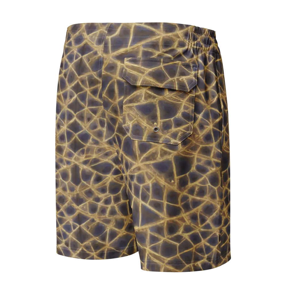 Gilded Labyrinth on Men's Board Shorts — Back