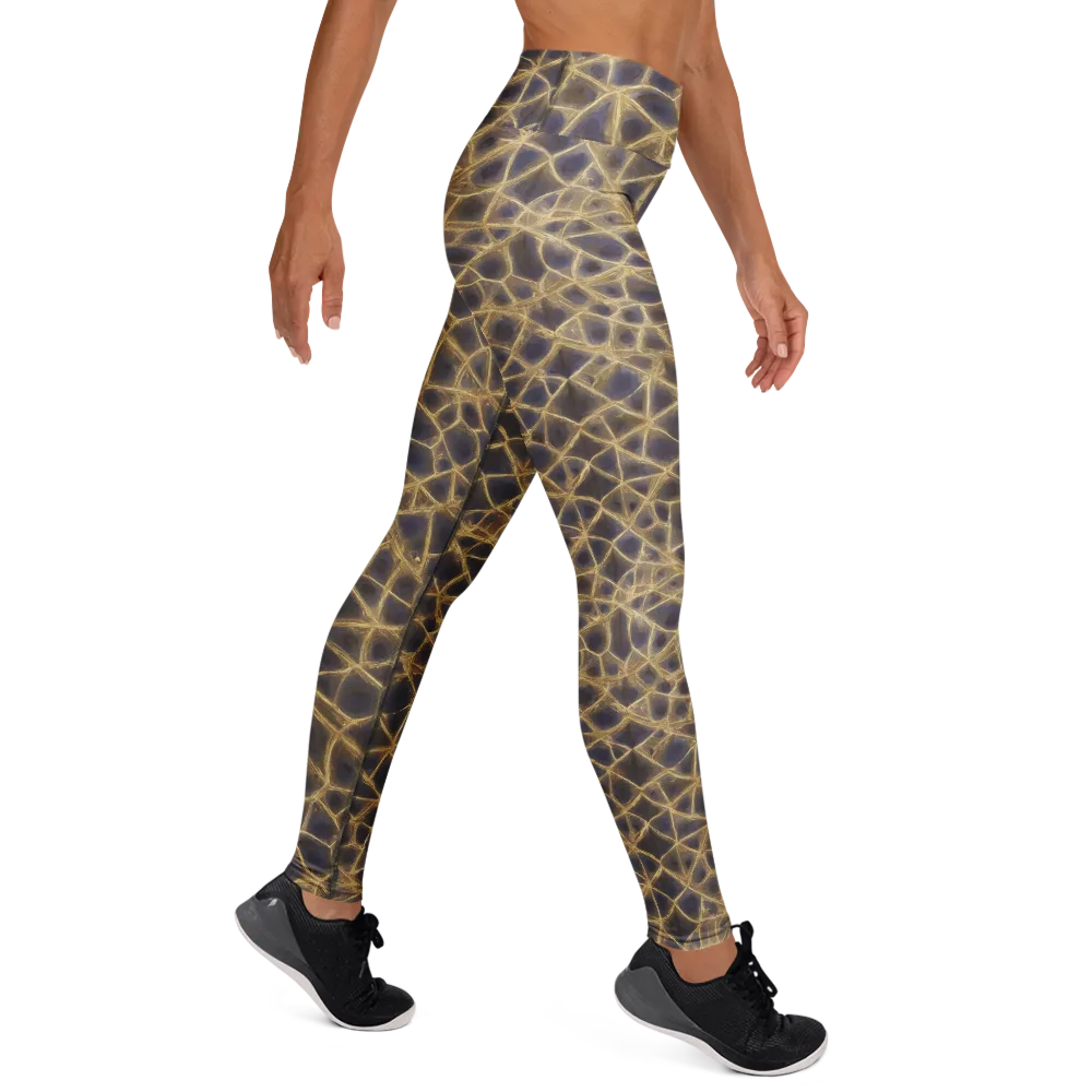 Gilded Labyrinth on Yoga Leggings — Right