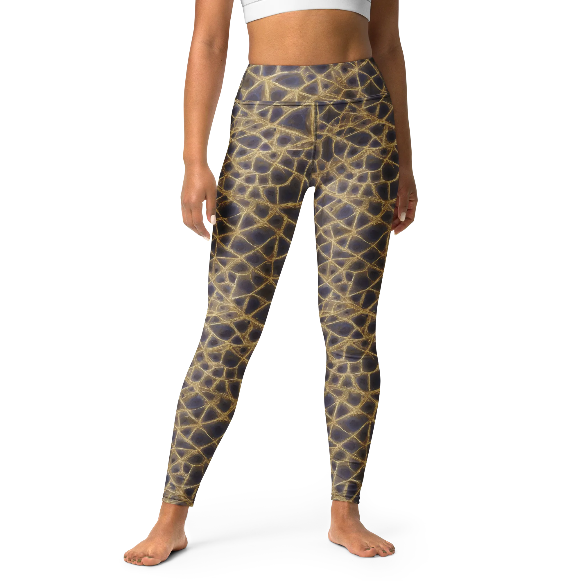 Gilded Labyrinth on Yoga Leggings — Front