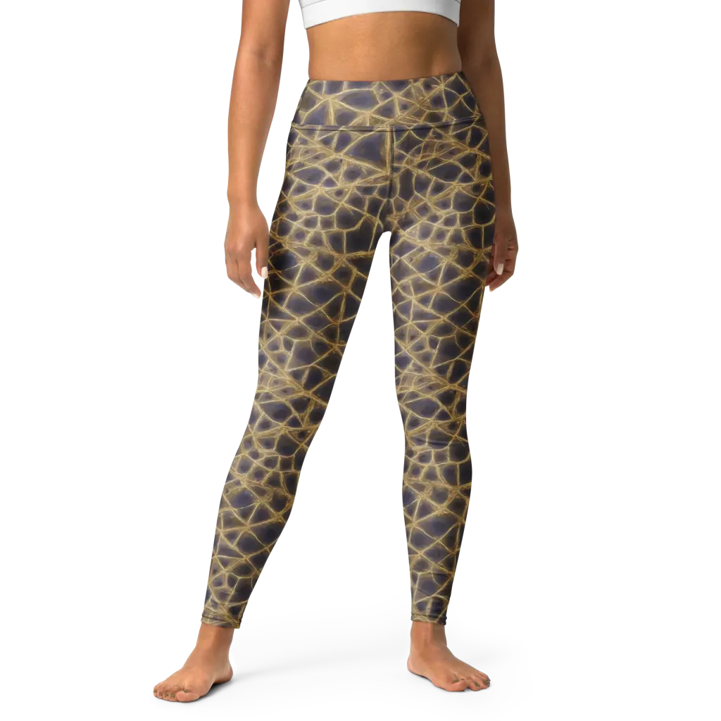 Gilded Labyrinth on Yoga Leggings — Front