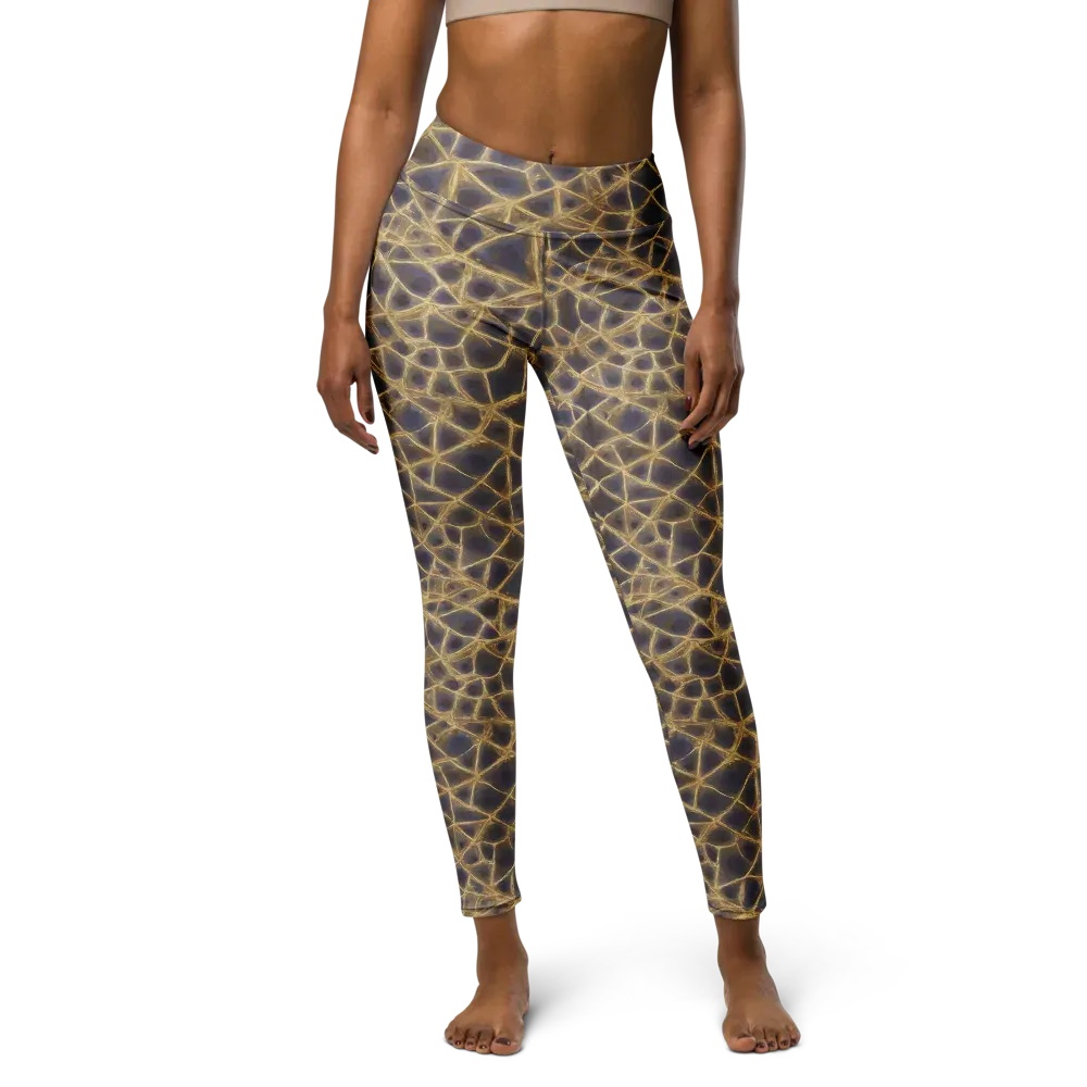 Gilded Labyrinth on Yoga Leggings — Front