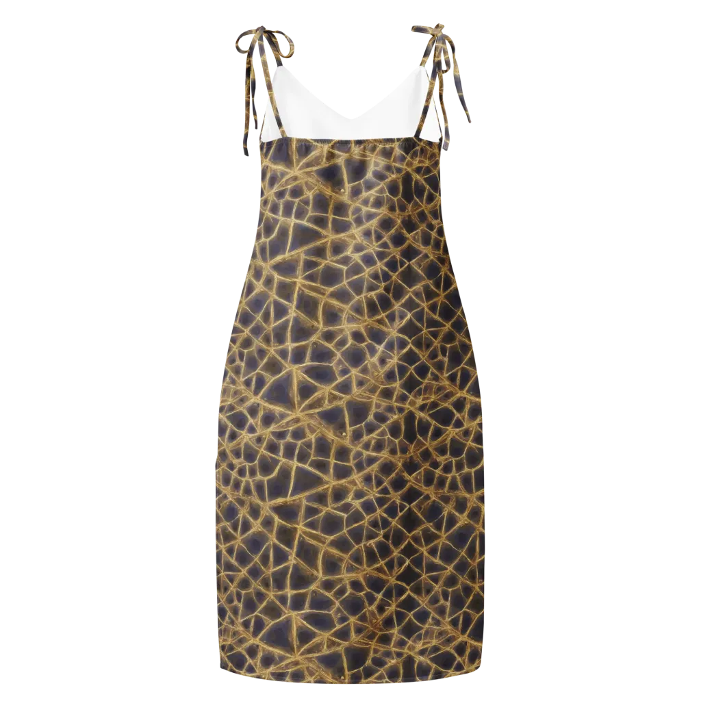 Gilded Labyrinth on Slip Dress — Back