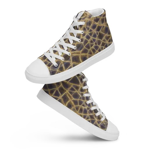 Gilded Labyrinth on a Women's High Top Canvas Shoes