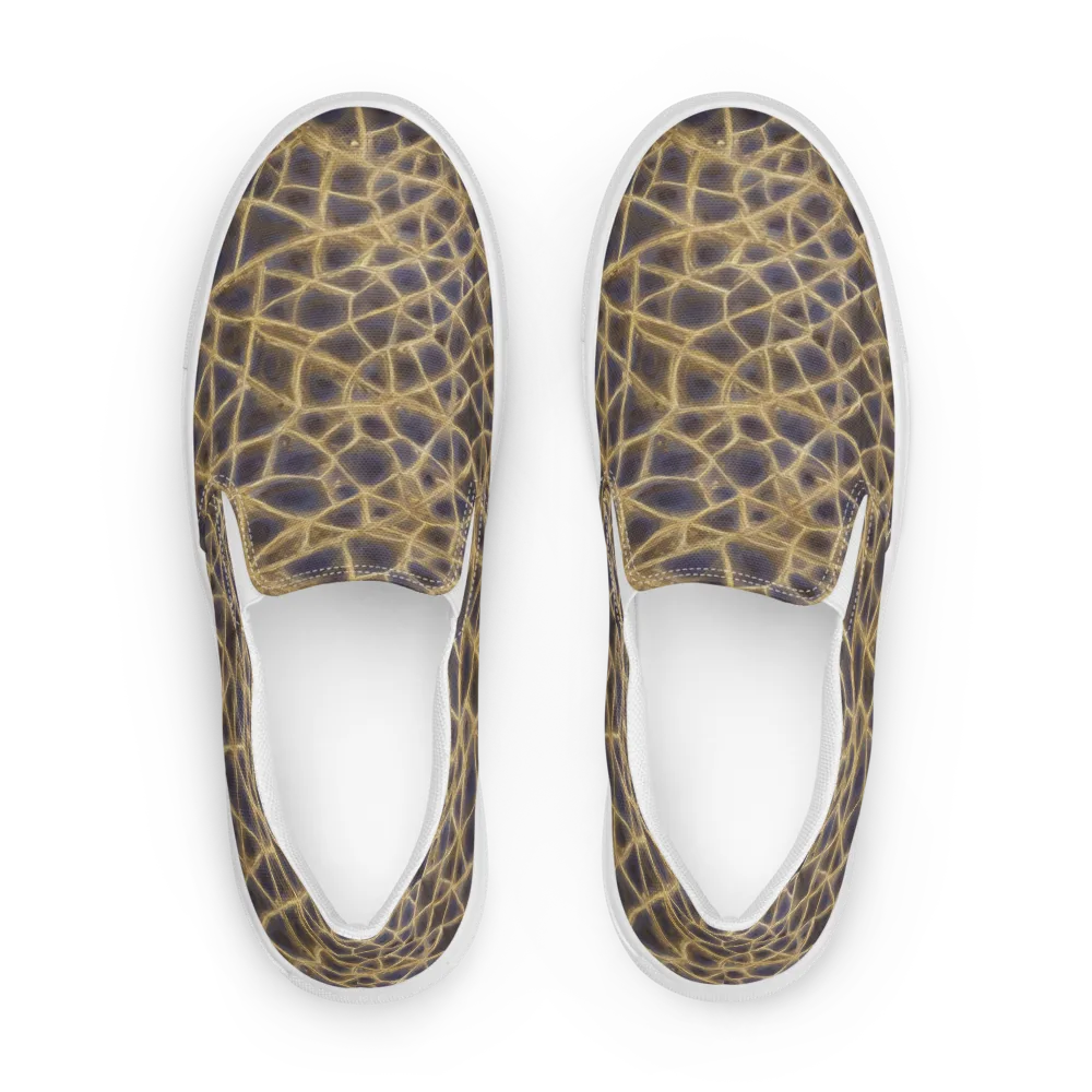 Gilded Labyrinth on Men's Slip-On Canvas Shoes — Front