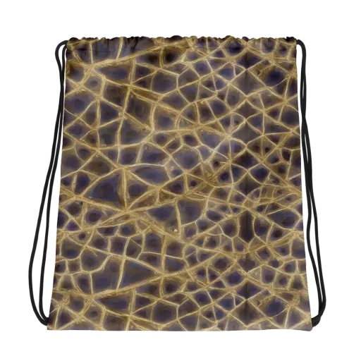 Gilded Labyrinth on a Drawstring Bag
