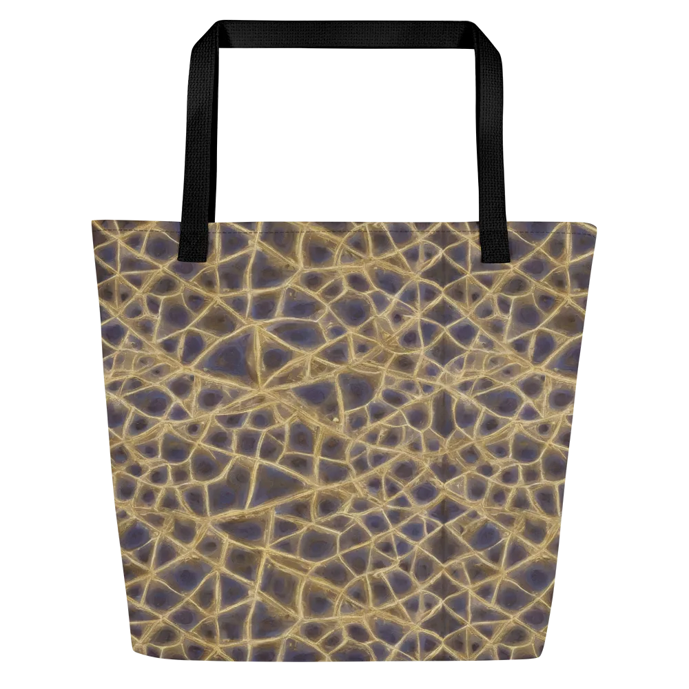 Gilded Labyrinth on Large Tote Bag W/ Pocket — Front