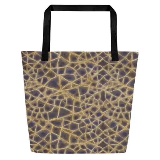 Gilded Labyrinth on a Large Tote Bag W/ Pocket