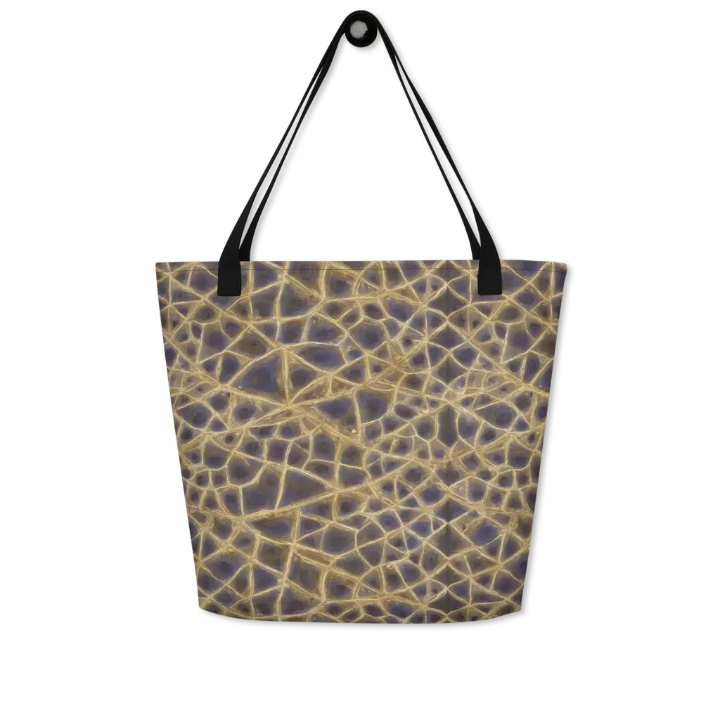 Gilded Labyrinth on Large Tote Bag W/ Pocket — Front