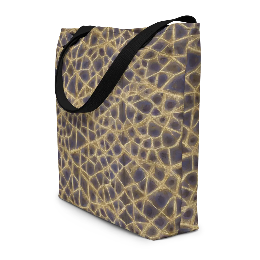Gilded Labyrinth on Large Tote Bag W/ Pocket — Front