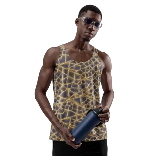 Gilded Labyrinth on a Men's Tank Top