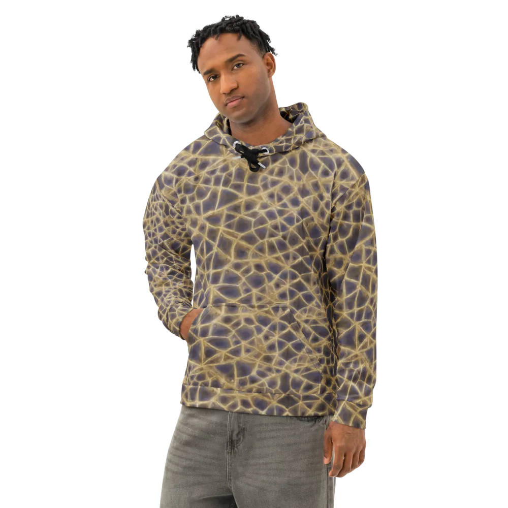 Gilded Labyrinth on Cotton Hoodie — Left Front