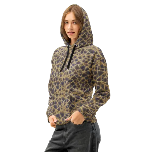 Gilded Labyrinth on a Cotton Hoodie