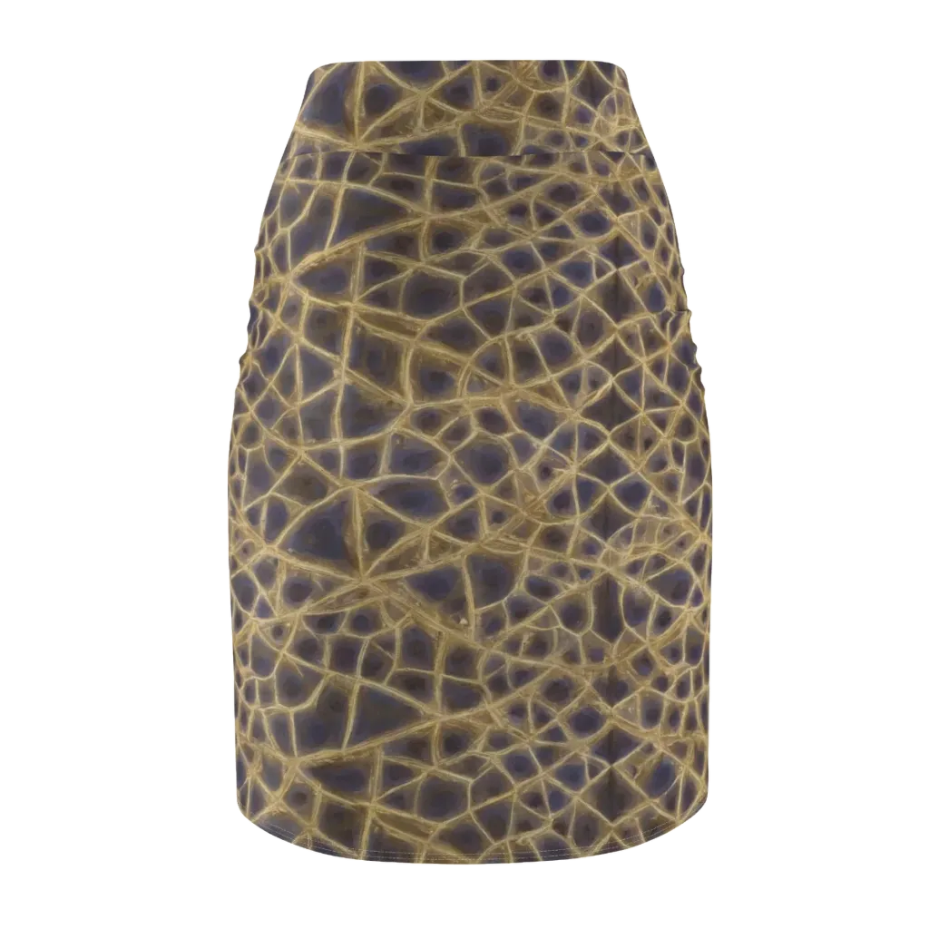 Gilded Labyrinth on Pencil Skirt — Back
