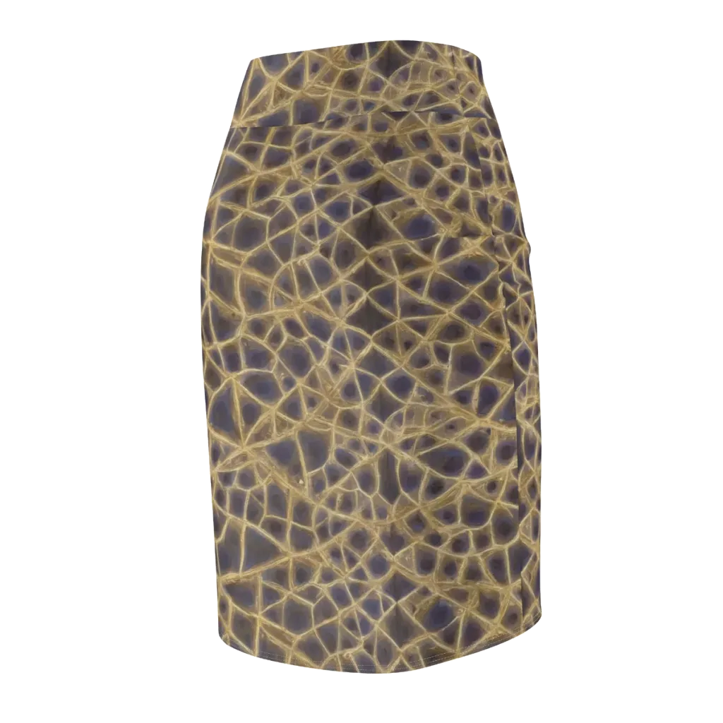 Gilded Labyrinth on Pencil Skirt — Back Side