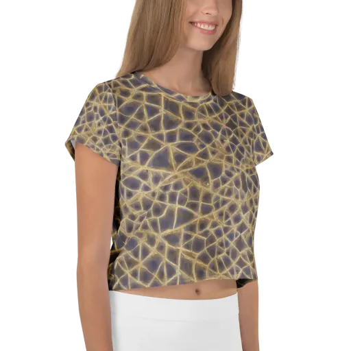 Gilded Labyrinth on a Crop Tee