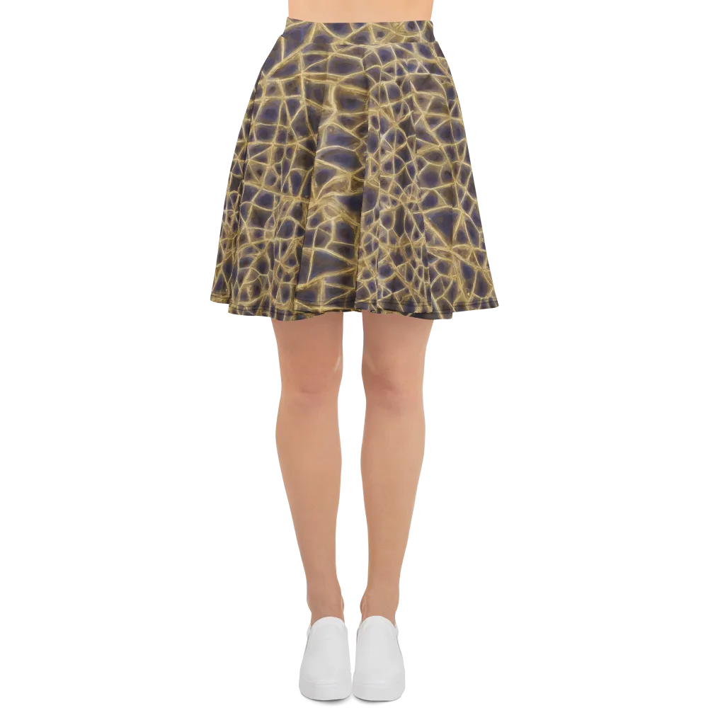 Gilded Labyrinth on Skater Skirt — Front