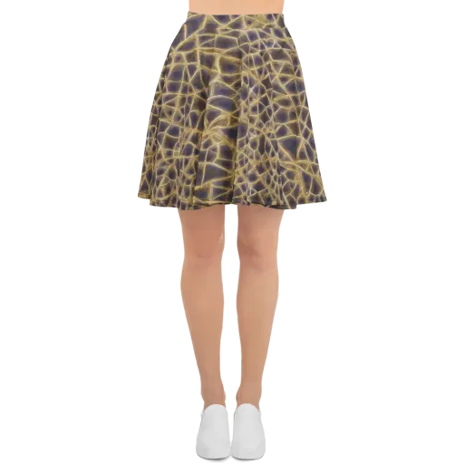 Gilded Labyrinth on a Skater Skirt