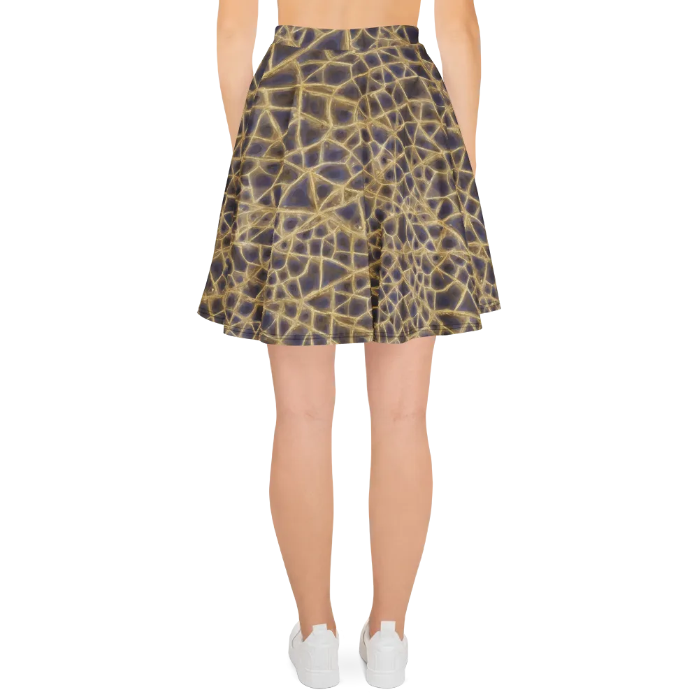 Gilded Labyrinth on Skater Skirt — Back