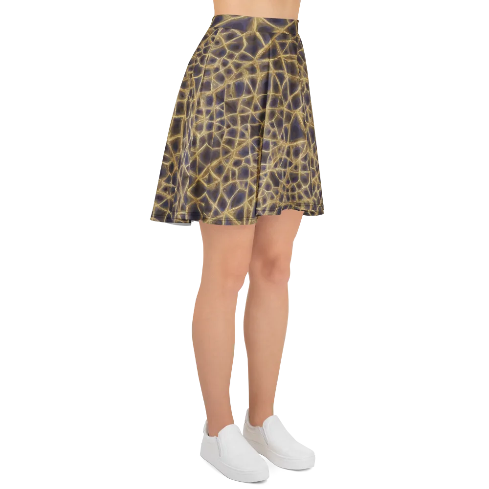 Gilded Labyrinth on Skater Skirt — Right