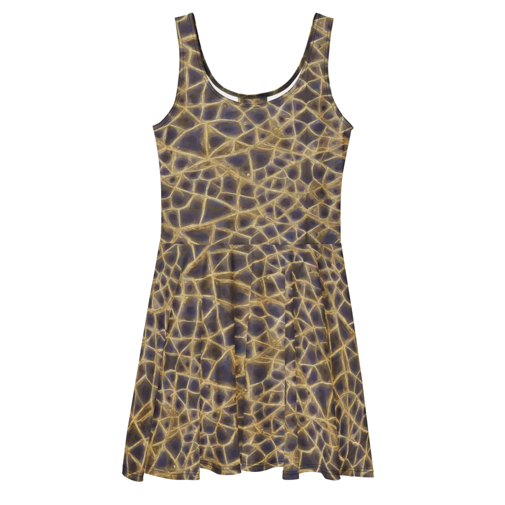Gilded Labyrinth on Skater Dress — Front