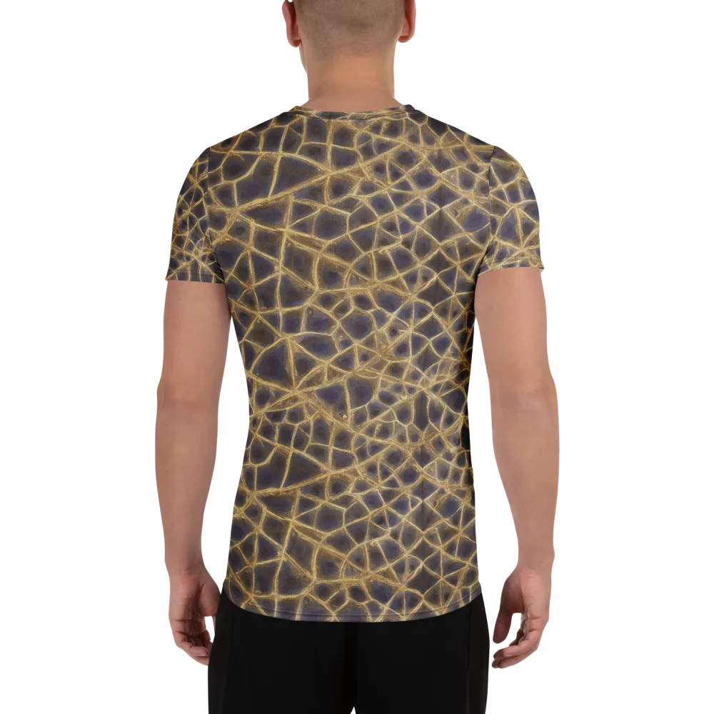 Gilded Labyrinth on Men's Athletic T-Shirt — Back