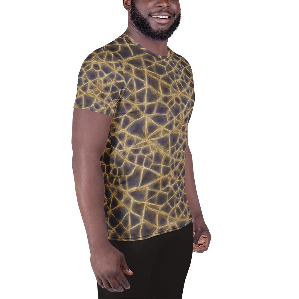 Gilded Labyrinth on Men's Athletic T-Shirt — Right