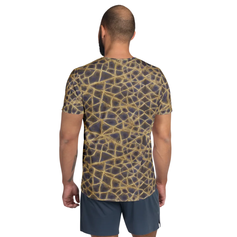 Gilded Labyrinth on Men's Athletic T-Shirt — Back