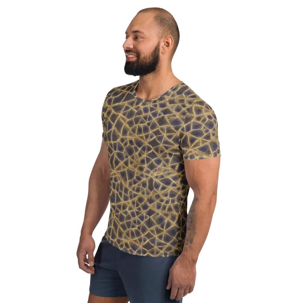 Gilded Labyrinth on Men's Athletic T-Shirt — Left