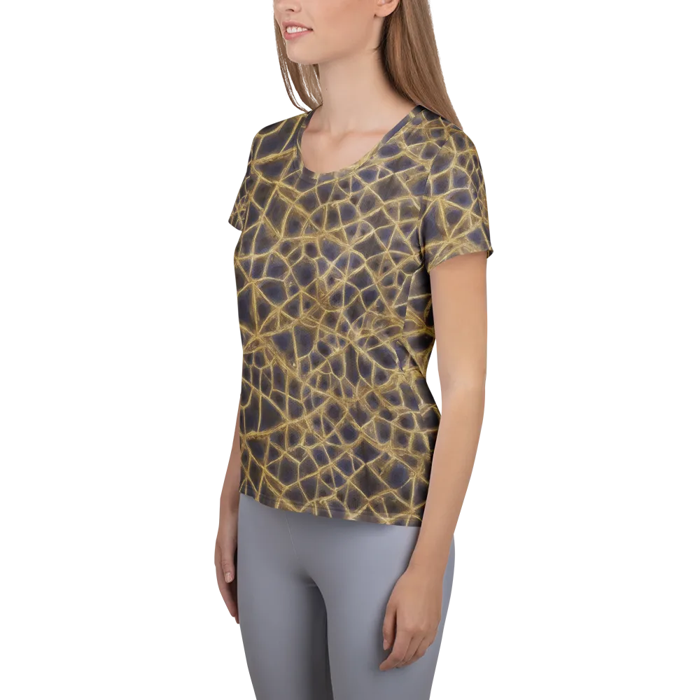 Gilded Labyrinth on Women's Athletic T-Shirt — Left