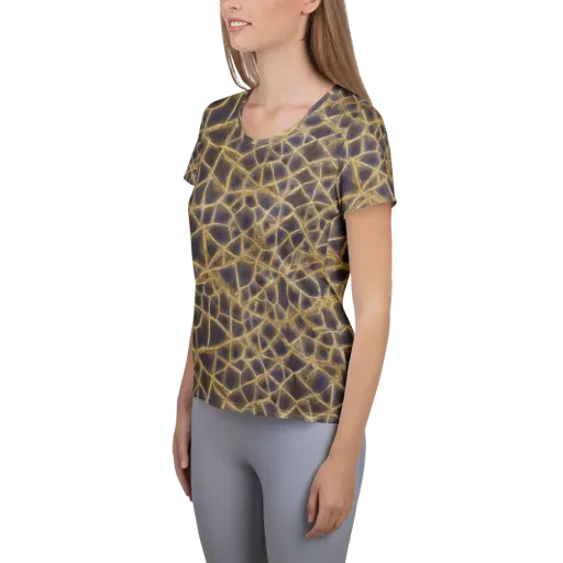 Gilded Labyrinth on a Women's Athletic T-Shirt
