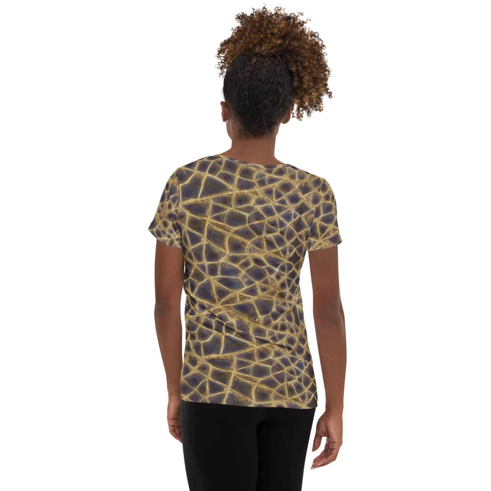 Gilded Labyrinth on Women's Athletic T-Shirt — Back
