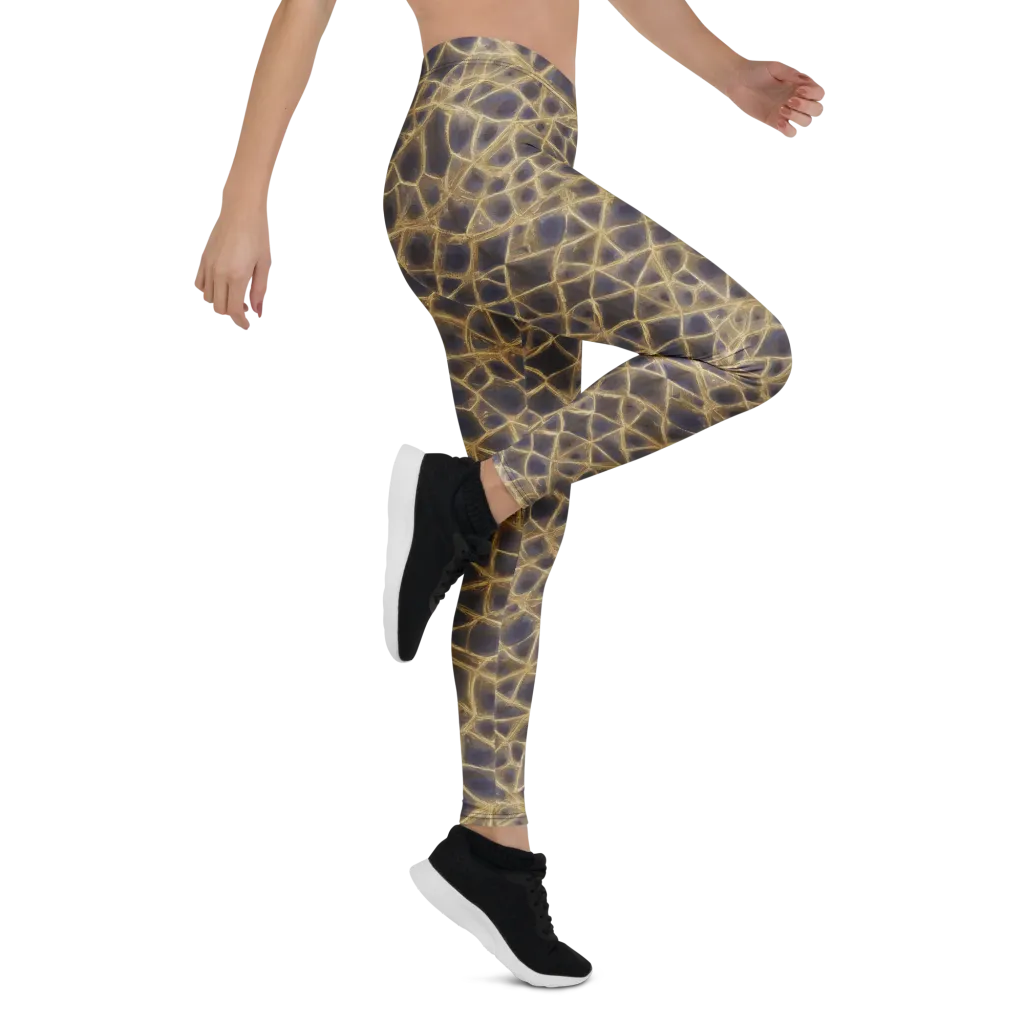 Gilded Labyrinth on Leggings — Right