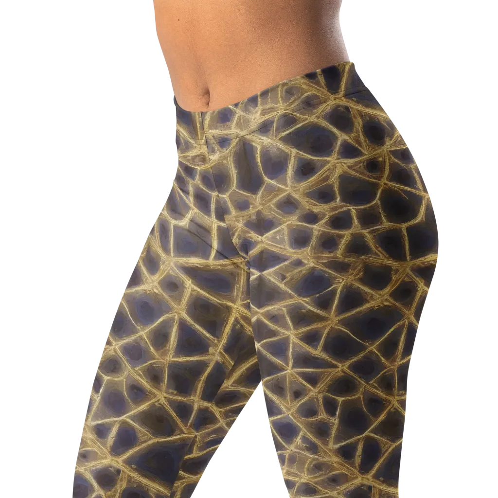 Gilded Labyrinth on Leggings — Left Front