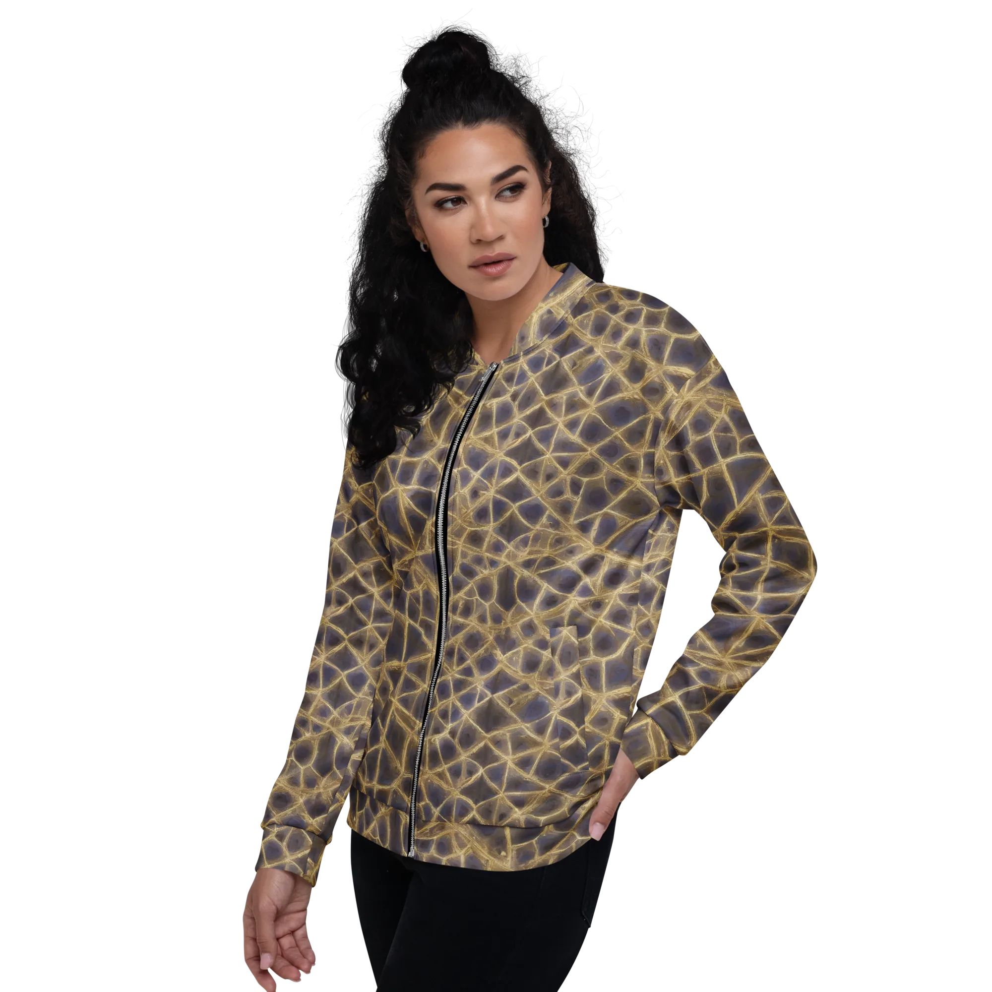 Gilded Labyrinth on Bomber Jacket — Left