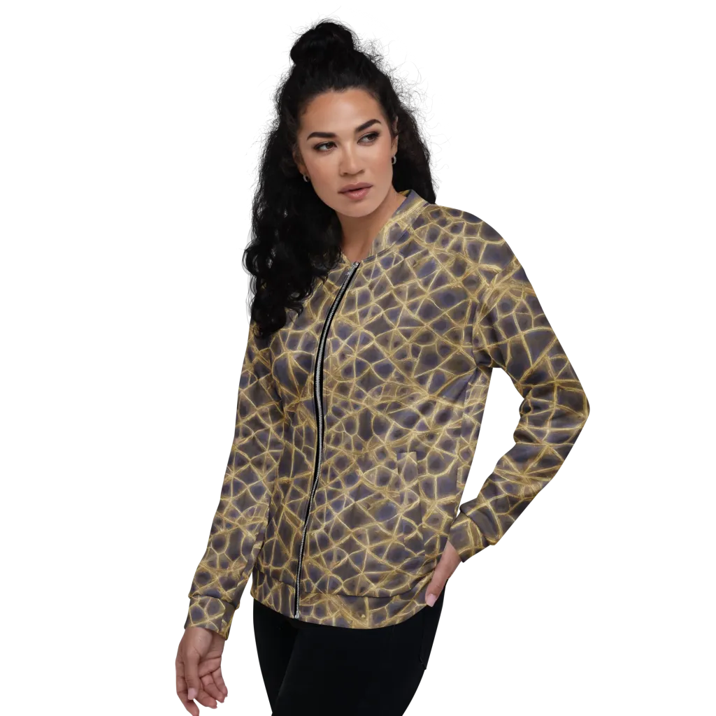 Gilded Labyrinth on Bomber Jacket — Left