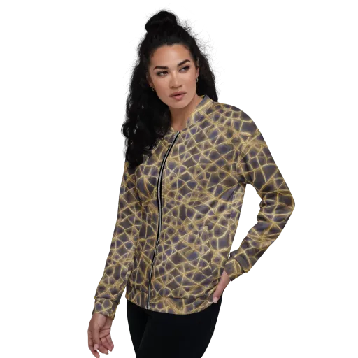 Gilded Labyrinth on a Bomber Jacket