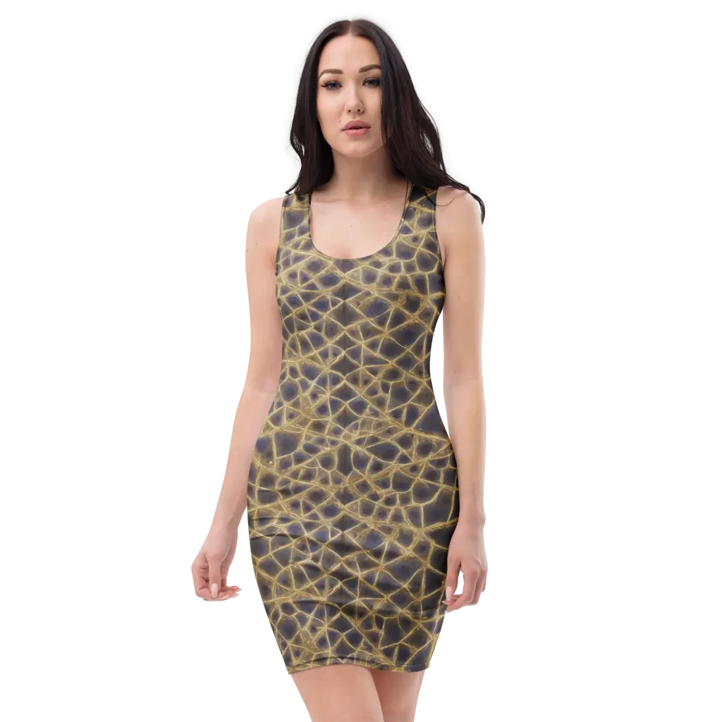 Gilded Labyrinth on Bodycon Dress — Front