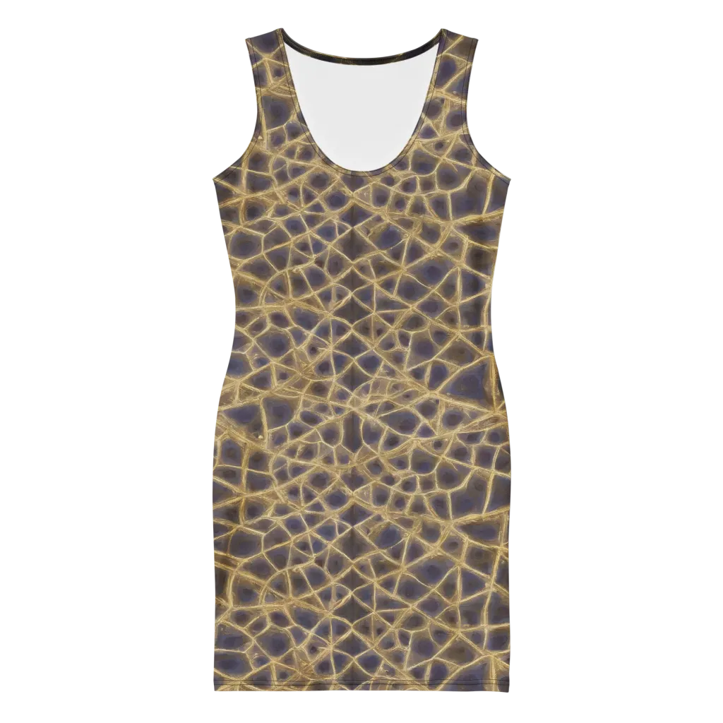 Gilded Labyrinth on Bodycon Dress — Front