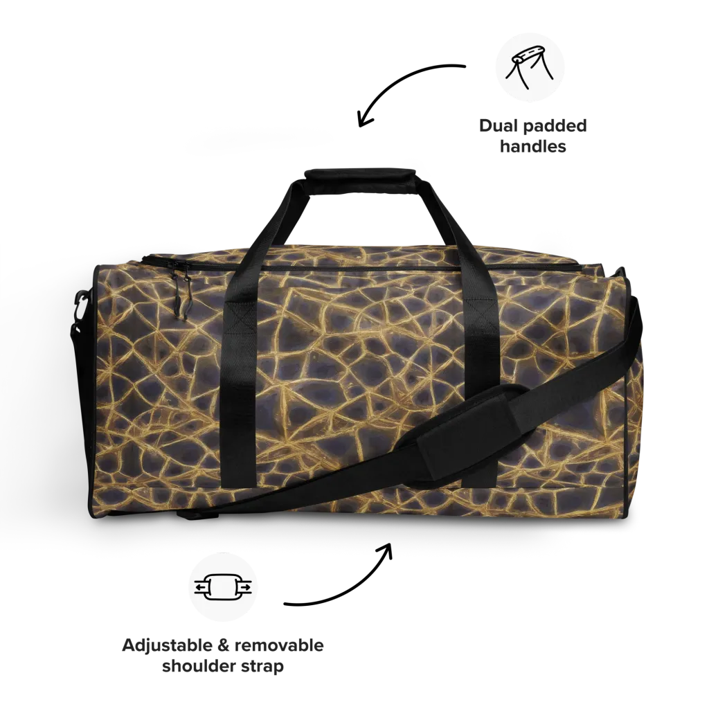 Gilded Labyrinth on Duffle Bag — Front
